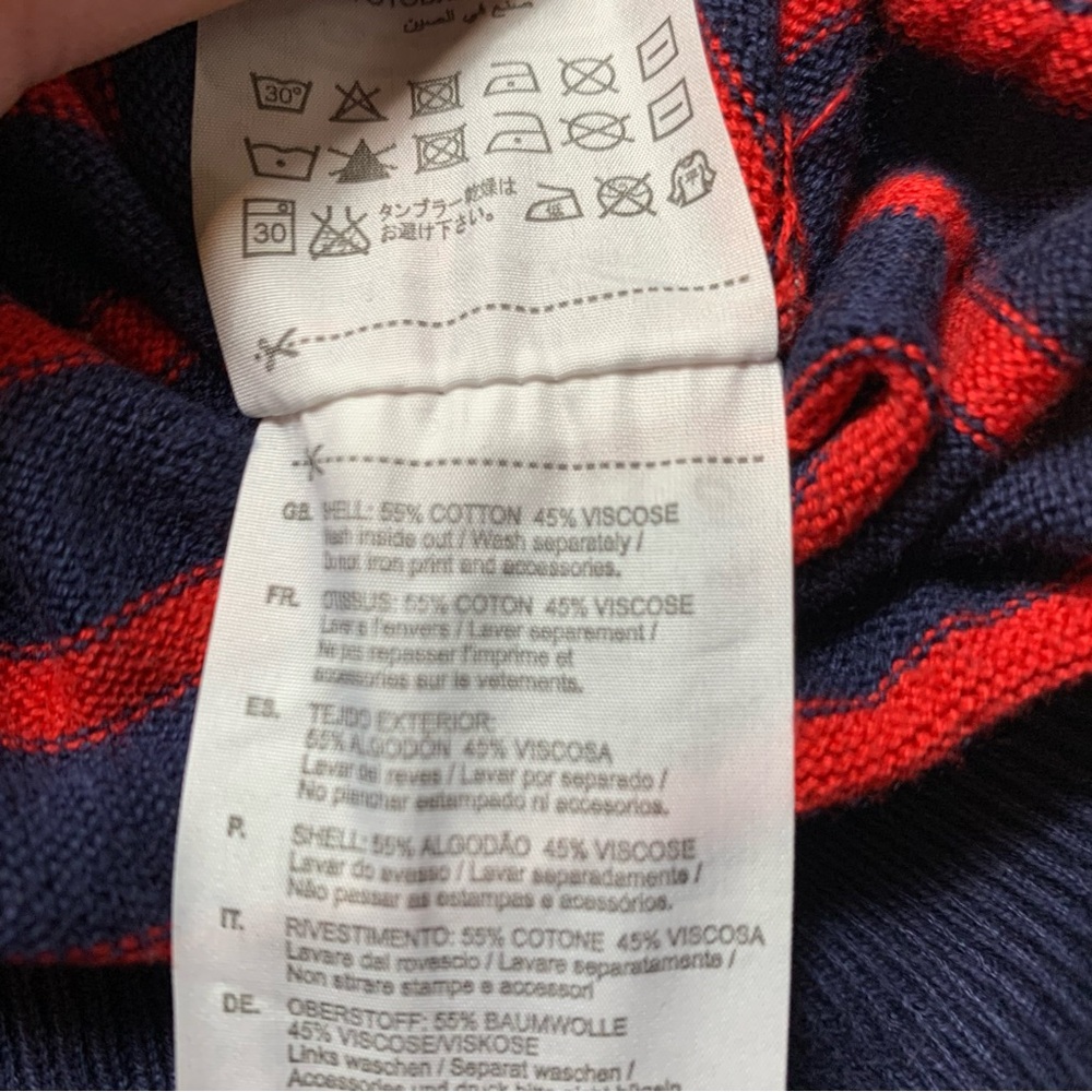 G-Star Correctline Raw Ives V Neck Sweater XL Red blue stripes - Picture 6 of 8